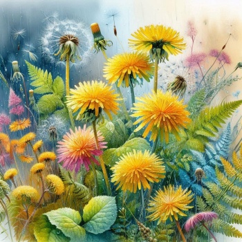 Solve Bright Dandelions Resize To Pieces Jigsaw Puzzle Online