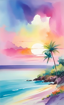 Solve Beach Sunrise Resizable 15 To 400 Pieces Jigsaw Puzzle Online