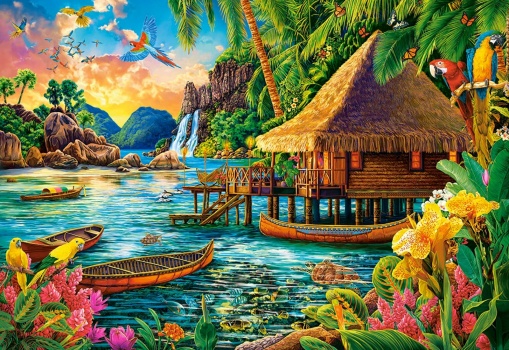 Solve Puzzle Tropical Island Jigsaw Puzzle Online With Pieces