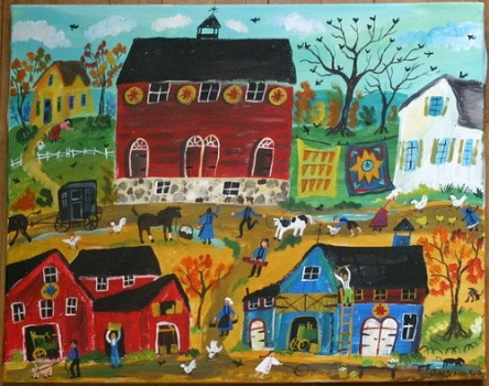 Solve Folk Art Painting Jigsaw Puzzle Online With 48 Pieces