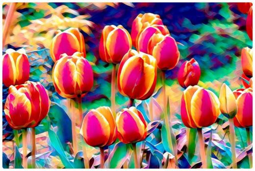 Solve CGI Tulip Art Jigsaw Puzzle Online With 204 Pieces