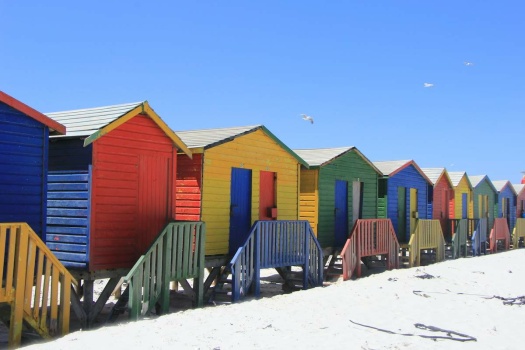 Solve Bathing Boxes Muizenberg South Africa Jigsaw Puzzle Online With