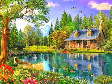 Solve Spring Cabin Jigsaw Puzzle Online With Pieces