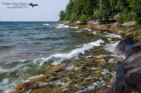 Lake Superior shoreline near AuTrain, Michigan USA