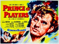 PRINCE OF PLAYERS - 1955 MOVIE POSTER - RICHARD BURTON, MAGGIE McNAMARA