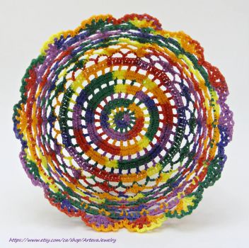 Colorful Crochet Bowl