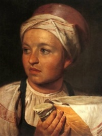 Aleksei Venetsianov - (Russian, 1780 - 1847) - Girl with a Jug of Milk,1824. / Resize from 12 to 252 pieces.