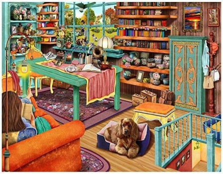 Solve COZY HOBBY ROOM jigsaw puzzle online with 63 pieces