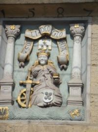 St Catherine's Hospital plaque, Esslingen, Germany