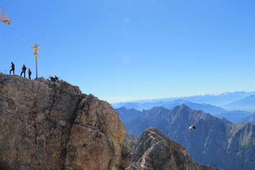 The peak of Zugspitze, Garmisch-Partenkirchen, Germany
