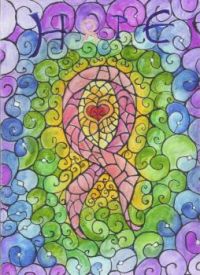 Breast Cancer Stained Glass