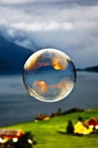 A bubble in the air