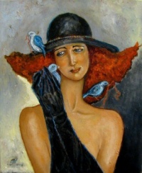 Krystyna Ruminkiewicz Artwork  -  'Blue Birds'