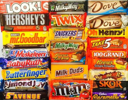 Solve Candy Chocolate Brands of America 5 jigsaw puzzle online with 221 ...