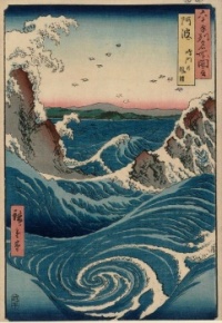 Awa, Naruto Whirlpool from “Famous Views of the Sixty-odd Provinces” by Hiroshige