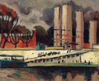 Christopher Wood (British, 1901–1930), Factories by the Seine (1924)
