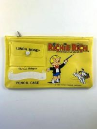 Richie Rich pencil case with lunch money pocket