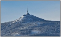 Dnešní pohled na horský hotel Ještěd...  Today's view of the Ještěd mountain hotel...
