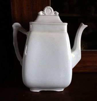 White Ironstone Teapot