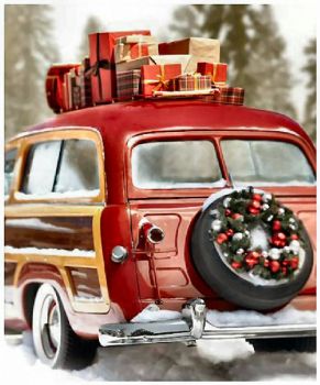 Vintage Car Delivering Christmas
