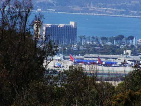 Airport with San Diego Bay