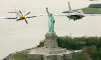 Heritage Flight over Statue of Liberty