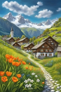 Idyllic Alpine Village