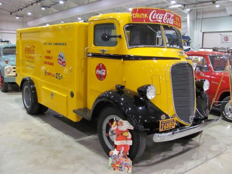 yellow coke truck
