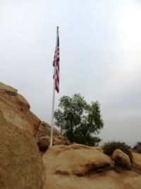 US Flag Atop Mt. Rubidoux, Riverside CA