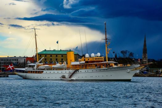 Danish royal vessel M/Y Dannebrog in Copenhagen
