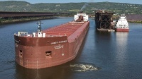 James R. Barker and Great Republic at CN Ore Dock No.6, Duluth, MN