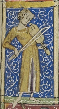Medieval Musician Playing a Vielle, De Nobilitatibus, Sapientiis, et Prudentiis Regum, ca. 1326-1327