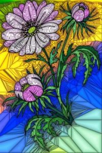 Stained Glass Flower C13