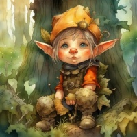 Zamyślony, a może zakochany uroczy elf :)