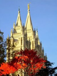 Autumn on Temple Square in SLC, Utah