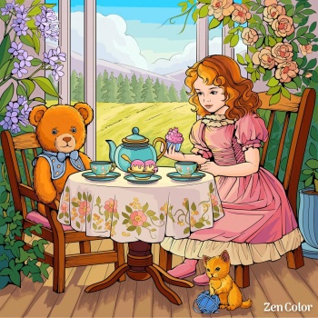 Solve Teddy Bear Tea Time jigsaw puzzle online with 306 pieces