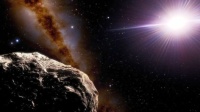 An artist’s concept of an Earth Trojan asteroid — an asteroid following the same path around the sun as Earth — known as 2020 XL5