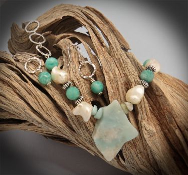Amazonite Necklace and earrings