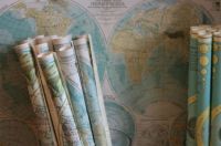 Globe Map Scrolls