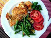 Baked Chicken and fresh tomatoes