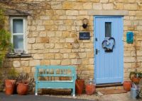Blue door in Blockley, Cotswolds, by UGArdener (pic cropped)   