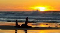 Oregon Coast Winter waves at Sunset