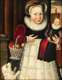 Portrait of A Three-Year-Old Girl, By An Unknown Artist. The Fries Museum 1591 era.