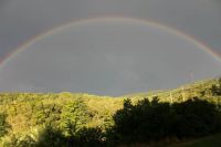 rainbow after heavy rain