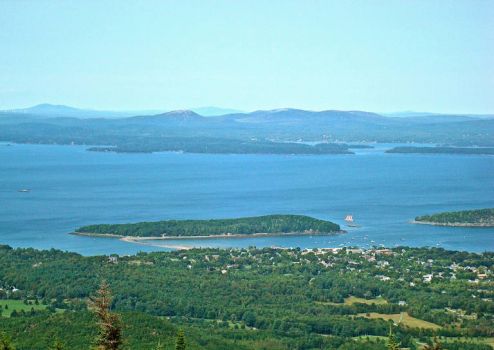Bar Harbor and Frenchman's Bay in Maine