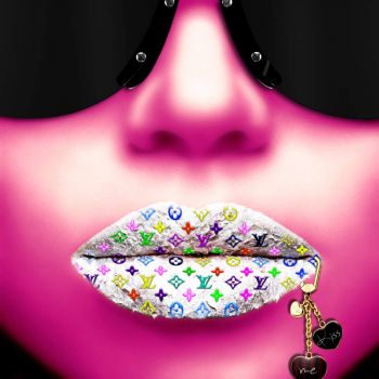 Solve Louis Vuitton Lips jigsaw puzzle online with 256 pieces