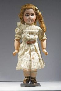 Blond Antique Jumeau Doll (Her pose is perfect, but her left side curl is askew)