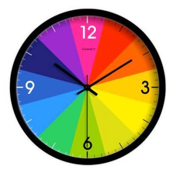 Solve rainbow-wall-clock jigsaw puzzle online with 25 pieces