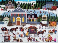 Charles Wysocki - Churchyard Christmas