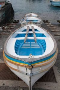 blue and white boats, Capri